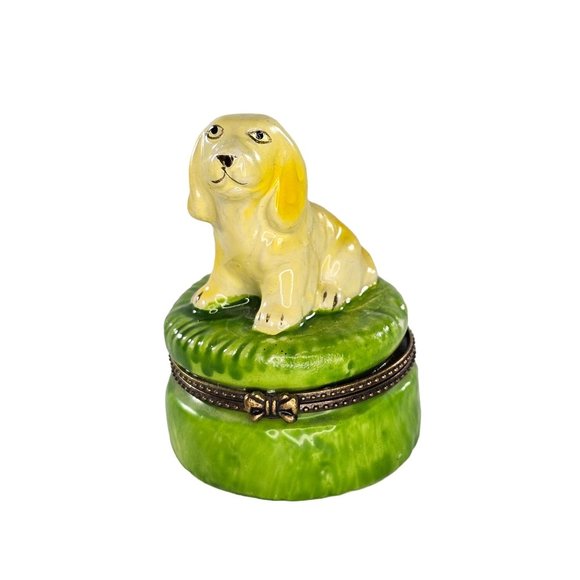 Greenbrier International Golden Retriever Dog Trinket Box Cocker Spaniel - Picture 1 of 8